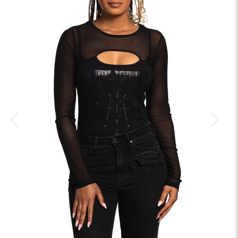 Affliction Black Mist XL Bodysuit
